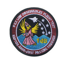 F-22 Raptor Low Observables Flight Test Tactical Hook and Loop Morale Patch Ship picture