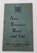 Vtg Army Emergency Relief and You Air Forces Branch Booklet WW2 AER picture