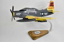 VA-35 Black Panthers AD-5 Skyraider Model, Navy, 1/33 Scale Model, Mahogany picture