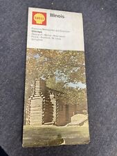 Vintage 1969 Shell Road Map: Illinois Folding picture