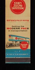 1950s RAILROAD TRAILER ON FLAT CAR Missouri Pacific Lines Setting Modern Pace MB picture