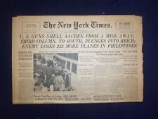 1944 SEP 15 NEW YORK TIMES - U.S. GUNS SHELL AACHEN FROM A MILE AWAY - NP 6623 picture