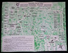 C1960s Arizona Sonora Desert Museum Souvenir Aerial Map & Guide. Double Side  P7 picture