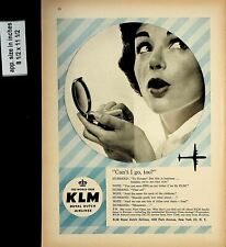 1958 KLM Royal Dutch Airlines Makeup Powder Vintage Print Ad 7787 picture