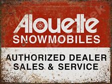 Rust Look Alouette Snowmobiles Dealer Metal Sign 3 Sizes to Choose From picture