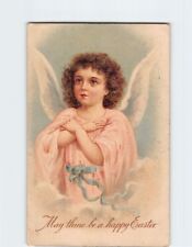 Postcard May thine be a happy Easter with Angel Art Print picture