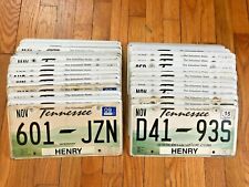 100 Tennessee License Plates - Craft Condition picture