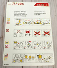 Lauda Air Boeing 777-200IGW Safety Card - 9/2005 picture