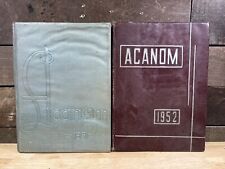 Vintage 1951 & 1952 Acanom’s Monaca High school Year Books  picture