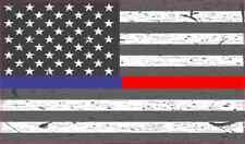 5x3 Rustic American Flag Blue Red Lives Matter Bumper Sticker Vinyl Line Decals picture