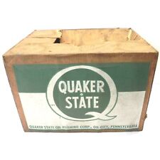 QUAKER STATE MOTOR OIL CARDBOARD BOX EMPTY DATED 5/4/1962 VTG COLLECTABLE BOX picture