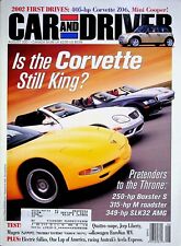 IS THE CORVETTE STILL KING? - CAR AND DRIVER MAGAZINE, AUGUST 2001 picture