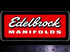 EDELBROCK Manifolds - Original Vintage 1960's 70's Racing Decal/Sticker picture