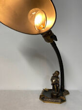 VINTAGE WORKING DESK LAMP ASH TRAY (COLE LTD LINDSAY ONT)  MR. MICAWBER FIGURE picture