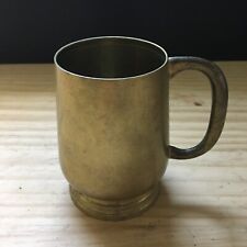 Vintage2000s Mike Mongillo Solid Brass Footed Tankard Mug Pitcher 4.75