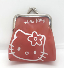Vintage 1990s Hello Kitty Pink Vinyl Coin Purse Sanrio DISTRESSED picture