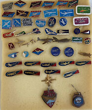 Vintage Avia USSR Aeroflot Set of 51 Pin Badges picture