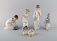 Lladro, Spain. Five porcelain figurines of children. 1970 / 80s picture