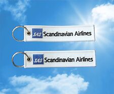 SAS Scandinavian Airlines keychain luggage baggage Tag Blue picture
