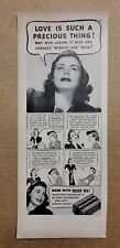 Vintage 1939 Palmolive Don't Risk Love on Aged Skin Print Ad Advertisement picture