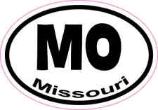 3X2 Oval MO Missouri Sticker Vinyl State Vehicle Window Stickers Bumper Decal picture