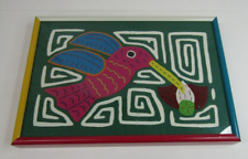 Kuna Indian Hand Sewn Bird Hummingbird Mola Art San Blas 11 1/4