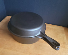 Vintage Unmarked Vollrath #8 Cast Iron Double Skillet Combo Set - Fully Restored picture