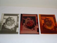 Norman Rockwell Astronaut Spaceman Portrait Moon Image Photo Negative Set (3) picture