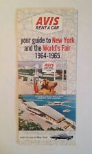 Avis Rent A Car Pamphlet/Brochure from the 1964-65 New York World's Fair picture