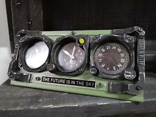 Industrial Aircraft style desk clock, airspeed, altimeter, compass,aviation gift picture