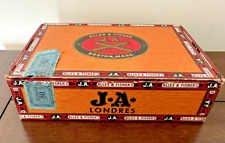 Vintage 1950s J A Londres Cigar Box ALles & Fisher Boston Ma  Store Box 2 For 25 picture