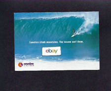 HAWAIIAN AIRLINES 2001 FANATICS CLIMB MOUNTAINS THE INSANE SURF THEM POSTCARD picture