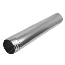 Heavy Gauge Aluminum Dryer Vent Pipe, 4 in X 24 in, Snap Lock, Non-combustible picture