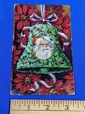 1912 Early Creepy Santa Claus St Nick Postcard 1900s Xmas Joys Be Yours  picture