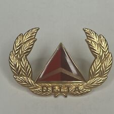 Vintage Delta Airlines Pilot Cap Emblem Hat Pin Red/Gold Tone Color picture