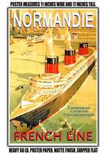 11x17 POSTER - 1937 Normandie New York French Line picture