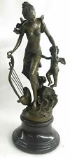 Sexy Fairy with Putti Bronze Sculpture Female Celestial Figure Gift Craft Ornate picture