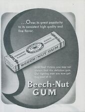 1945 Beech Nut Gum Peppermint Victory Fighting Men WWII Vintage Print Ad C3 picture