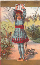 E & S Grey's Vermifuge for Worms Baltimore MD Girl Jump Rope Cat Card c1880s picture
