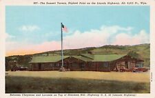 Laramie WY Lincon Highway Wyoming Summit Tavern Highest Point Vtg Postcard B35 picture