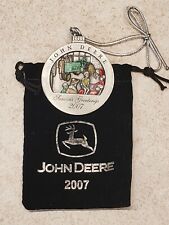 GENUINE John Deere 2007 07 #12 Pewter Christmas Ornament w/Felt Bag  picture