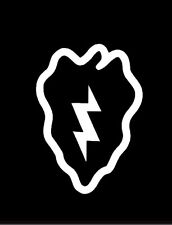 25th Infantry Division Tropic Lightning Vinyl Window Sticker Decal - White picture