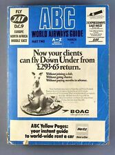 ABC WORLD AIRWAYS GUIDE MARCH 1972 AIRLINE TIMETABLE PART TWO BLUE BOOK BOAC picture