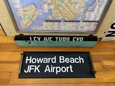 NYC SUBWAY 2 LINE ROLL SIGN HOWARD BEACH JFK AIRPORT QUEENS IND ROCKAWAY LINE picture