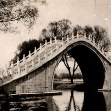 Vintage 1924 RPPC Peiping Beijing Park Bridge Photo Postcard picture