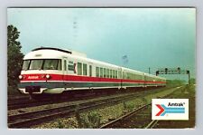 Amtrak French Turbine Train, Trains, Transportation, Vintage Postcard picture