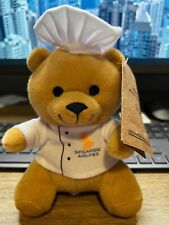 NEW Singapore Airlines Stuffed Teddy Bear Toy BOY Blue  Collectible First Class picture