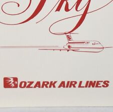 1983 Ozark Air Lines Airlines Flight Service Wine Cellar Menu New York City NYC picture
