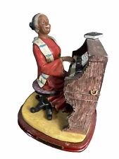 *RARE* Vintage Porcelain Figurine Lady Playing Piano Singing Hymns. Hard To Find picture