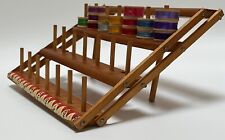 Vintage Wooden Pivoting Thread Caddy with 21 Wooden Spools - American Kleeton Co picture